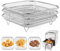 20,3 cm quadratisches Luftfritteusen-Gestell, 3er-Set, stapelbar, mehrschichtiges Edelstahl-Dörrgerät, quadratisches Airfryer Zubehör für Cosori, Instant Vortex, Nuwave Air Fryer, Ninja Foodi Grill