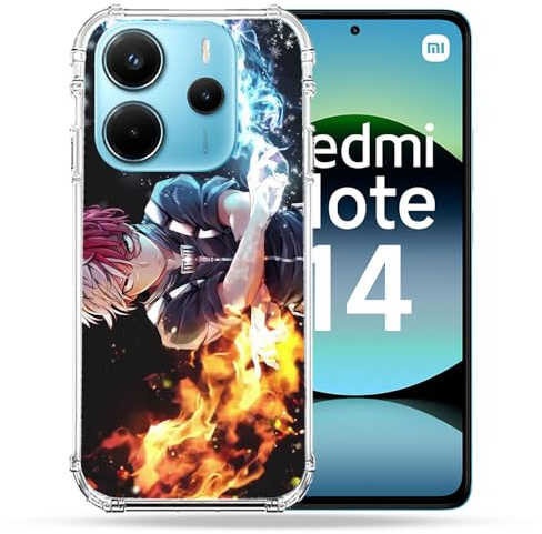 Cokitec Verstärkte Schutzhülle für Xiaomi Redmi Note 14 4G Manga My Hero Academia Shoto