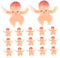 Vaguelly 20 Piezas Mini Modelo de bebé para bebés para recién Nacidos Juego de de plastico para Shower. favores de la Ducha del bebé Mini el plastico