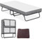 SUBTLETY 200x97cm Metall-Rahmen Matratzenbetten mit Beinen & Lattenrost & Rollen Gästebett Klappbar Feldbett mit 13cm Dicke Matratze aus Foam Bettgestell bis 200KG Klappbett für Zuhause & Camping