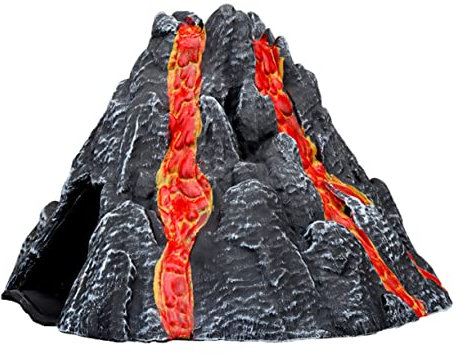 Supvox Simuliertes Vulkanmodell Dekor Vulkanausbruchsmodell Tischdekoration Realistisch Graurot Für Stilvolle Raumgestaltung Und Wissenschaftliche Experimente