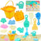 Adiwo 12 in1 Sandspielzeug Set, Faltbarer Eimer Mehrzweck für Strand, Sandkasten Strand Spielzeug für Kinder Jungen Mädchen, innovatives Sand-Spielset Sandkasten Spielzeug