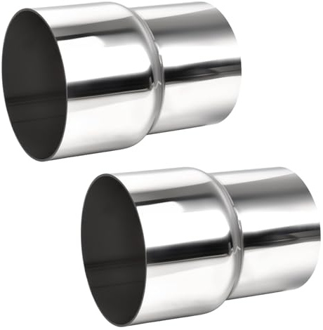 SPEEDWOX 2 pièces Adaptateur d'échappement de 2,5 pouces à 3 pouces de diamètre extérieur Raccord d'échappement en acier inoxydable Adaptateur de tuyau de 100mm de longueur