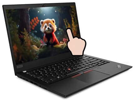 Lenovo ThinkPad T495 Touchscreen Laptop, 14 Inch FHD Notebook, AMD Ryzen 5 3500, 8GB RAM, 256GB SSD, QWERTY Keyboard, Windows 11 Pro (Generalüberholt)