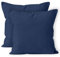 Encasa Conjuntos de Almohadas de algodón de algodón de 2 I 20x20 in (50x50 cm) - Azul escocés I No Insertar I Plain Square Cubas de Almohadas I Lavable | Solamente para Uso en Interiores