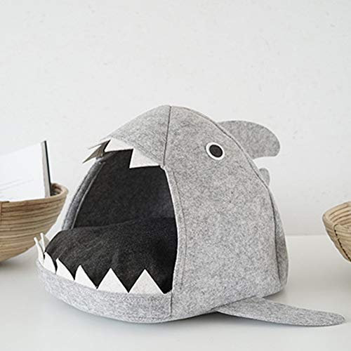 EisEyen Filz Hai Katzenhöhle Katzen Kuschelhöhle Hundebett Haustier Katzenbett Hundesofa Katzensofa 33.0 cm * 54 cm * 64 cm
