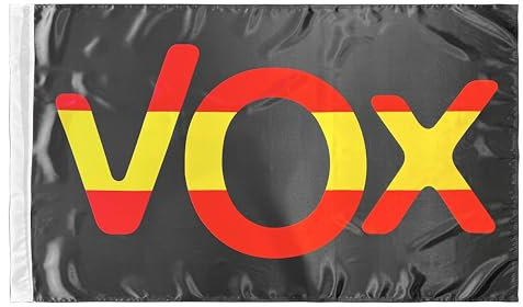 Durabol Bandera de Vox Negro España 150 x 90 cm Satén