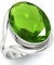Jeweloporium 925 Sterling Silber Ringe für Frauen Größe 69(22.0) Grün Peridot-Quarz mit Stein Kostüm Silber Ringe Engagement Geschenk Jahrgang Schmuck