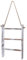 Tomaibaby Mini Wall Hanging Towel Rack Ladder 3- Tier Wood Rustic Hand Towel Holder Blanket Ladder Shabby Decorative Ladder with Rope for Farmhouse Bathroom Decor Random Color