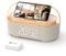 COLSUR 【2023 Newest】 Digital Alarm Clock Radio with Bluetooth Speaker, 15W Wireless Charger, Night Light, Dual Wireless Speaker, Adjustable Alarm Sound, Snooze, Dimmable LED Display, Battery Backup