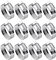 12 Pezzi Fascette Stringitubo Regolabile 16-25 mm Acciaio Inox 304, Fascetta Morsetto Stringitubo per Tubi Gas, Acqua, Condotti Fascette a Vite Senza Fine