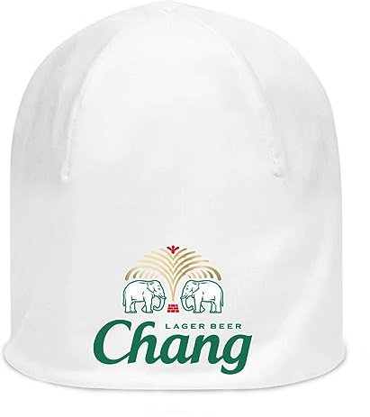 Chang Elephant Logo Unisex Mütze aus dünner Baumwolle dehnbar weiß Weiß