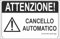 M-ITALY CARTELLO SEGNALETICO - attenzione cancello automatico in nero - Adesivo Extra Resistente, Pannello in Forex, Pannello In Alluminio (15x10, Adesivo)
