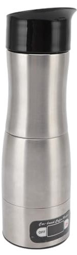 KIMISS Cafetera para Camión 12 24V Acero Inoxidable 304 y Abs 12V Coffeehine Cafetera Eléctrica Cafetera Portátil para Viajes en Automóvil Coffeehine con Cigarrillo de 12V 24V