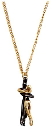 IWOWHERO Men's Necklace Valentine's Day Couples Necklace Custom Pendant Personalised Friend Necklace Trendy Fashion Jewelry