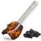 Grillzange aus Edelstahl - Hochwertige Küchenzange 35 cm - Grillzubehör für Grillmeister - Metallzange zum Grillen, Kochen & Servieren - BBQ Fleischzange rutschfest & hitzebeständig, Farbe:Silber