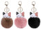 Porte-Clés Chat De Dessin Animé 3 Pièces, Porte-Clés Boule De Fourrure Créative, Porte-Clés Mignons, Porte-Clés pour Filles, Porte-Clés Décoratifs