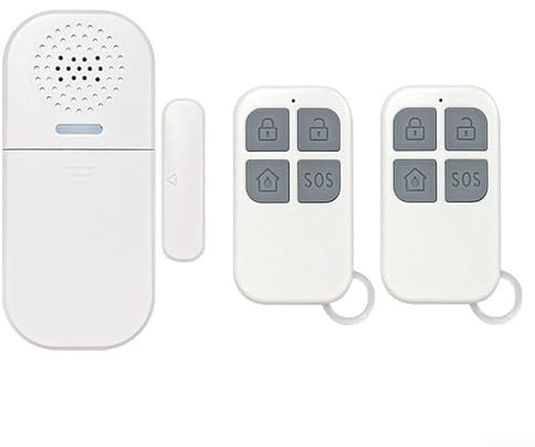 Besttoolifes Sound und Licht Türalarm mit 2 Fernbedienungen, 130 dB einstellbare Lautstärke, 5 Modi, Magnetsensor, LED-Anzeige für Sicherheit zu Hause, Einbruchschutz