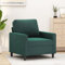 Emmtore Sessel, Sofa Relaxsessel mit gepolstertem Sitz Armlehnen, Fernsehsessel Loungesessel mit Metallgestell, Polstersessel Ruhesessel Samt,Dunkelgrün,60 cm