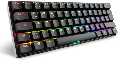 Sharkoon Skiller SGK50 S4 Gen2, schwarz, Gateron Yellow, 60% DE-Layout