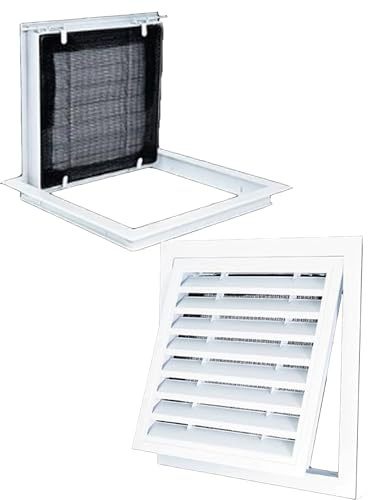 Rejilla de ventilación cuadrada for pared y techo, panel de acceso con rejilla metálica y filtro for campana extractora comercial doméstica.(60x60cm/23.6x23.6in)