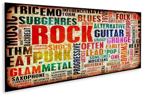 islandburner Bild auf Leinwand Rock Music Plakatkunst Als Grunge Hintergrund Wandbild Poster Kunstdruck Bilder