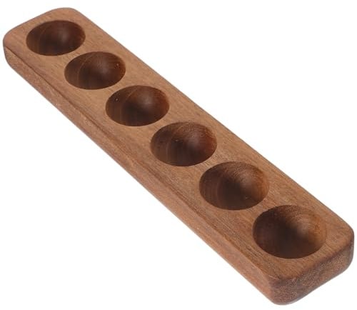 Roleader Porte-œufs Bois Massif Décoratif et Pratique, Plateau à Œufs Empilable Design Simple et Élégant pour Rangement Œufs la Cuisine et Réfrigérateur