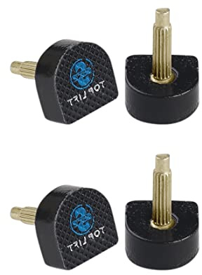 sourcing map Ladies 12mm x 12mm Plastic Black Shoes High Heel Tips Taps 4 Pcs