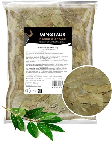 Minotaur Spices | Foglie di alloro secche | 2 x 500g (1 Kg)
