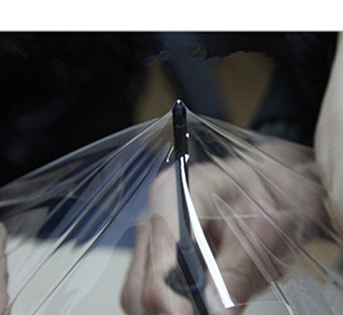 HOHOFILM - Pellicola di protezione per vernice (PPF), pellicola protettiva antigraffio per auto, in vinile/TPU, trasparente, 100 x 100 cm