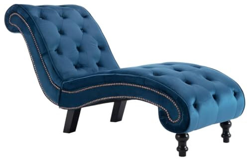 vidaXL Chaiselongue Relaxliege Liegestuhl Relaxsessel Loungesessel Sesselliege Liegesessel Komfortliege Recamiere Lounge Blau Wildleder-Optik