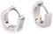 BlackAmazement 2er Set Klapp Creolen Ohrringe Hexagon Sechseck 6-Kant Seckskant Silber Gold Schwarz Herren Damen (Silber)
