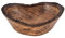 Divit Shilp Natural Wooden Tray, Serving Bowl for Salad, Veggies and Fruits, Large Deep Tray for Family, Party. (Bark Edge Wavy Bowl)