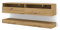 BIM Furniture Meuble TV Duo avec 2 Portes + 2 étagères + Panneau Au Sol - Beige - L 160 X P 34 X H 30+11 Cm