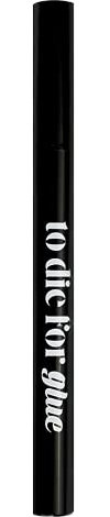 KRASH KOSMETICS Eyeliner Líquido To Die For GLUE - Negro - Con pegamento para Pestañas Postizas Formula - Waterproof 24h Larga Duración - Aplicador de Fieltro Punta Fina - Vegano y Cruelty Free