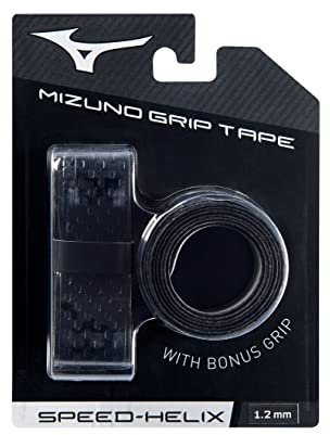 Mizuno Speed Helix Bat Grip Tape (2-Pack), 1.20 mm, Black