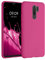 kwmobile Custodia Compatibile con Xiaomi Redmi 9 Cover - Back Case per Smartphone in Silicone TPU - Protezione Gommata - rosa shocking