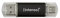 Intenso Twist Line 64 GB, Dual USB-Stick 3.2 Gen 1x1, USB-C und USB-A, 70MB/s, Anthrazit