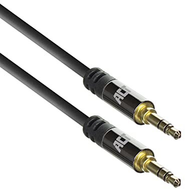 ACT Audio Kabel 3,5 mm Klinke, Stereo Aux Kabel Universeel, Gold, 1,5 Meter - AC3610