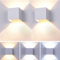 Elitlife Wandleuchte Innen, 2 Stücke LED Wandlampe Einstellbar 3000K 4000K 6000K Außenwandleuchte Mit Einstellbar Abstrahlwinkel Up Down Modern Aluminium LED Wandleuchte Aussen (Weiß)