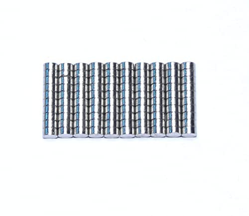JUNAN kleine magnete Mini Neodym magneten 2mm x 1mm stark Micro klein rund magnet zum basteln 0,06kg Zugkraft (100 Stück)