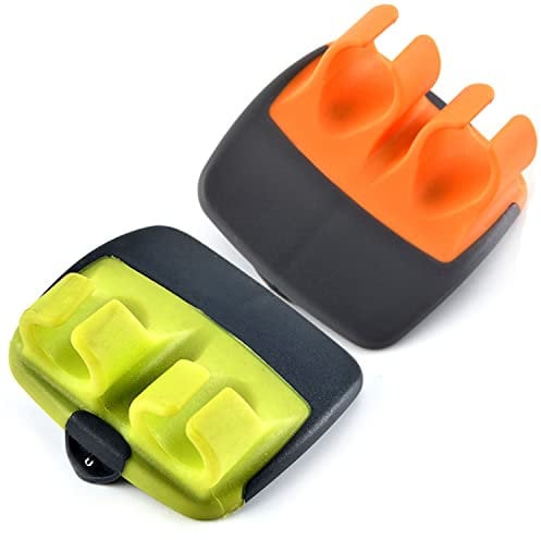 JIEOU Vegetable Peeler, 2 Pcs Palm Peeler with Stainless Steel Blade, Hand Vegetable Peeler for Peel Pumpkin, Carrot, Cucumber, Potato and More