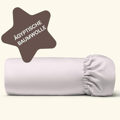 Amqua Spannbettlaken 100x200cm Baumwolle Rosa | Spannbettlaken hohe Matratze bis 30cm Steghöhe| ägyptische Baumwolle Bettlaken 100x200 | Spannbettlaken Baumwolle | Mako Satin Spannbettlaken