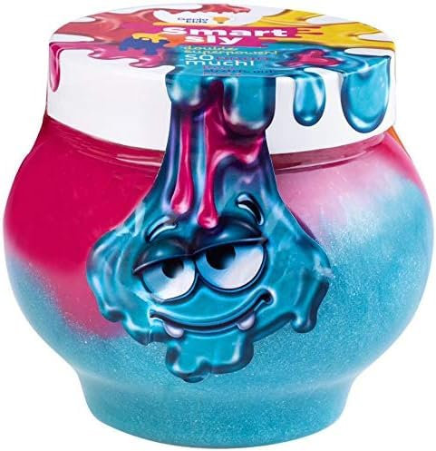 Slime déjà Fait XXL 0,5 kg - Objet Satisfaisant Anti Atress Pot à Slime pour Enfant Fabriqué en Europé par GenioKids (Bleu/Rouge)