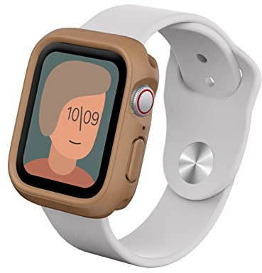 RhinoShield funda bumper compatible con Apple Watch SE 3 / SE 2 / SE/Series 6/5 / 4 [44mm] | CrashGuard NX - Diseño compacto con tecnología resistente a Impactos - Cobre Atardecer