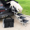 Uross Hundetreppe für Auto 5 Stufen - Zusammenklappbare Hundetreppe Rampe für Auto und SUV, Aluminium-Hundetreppe für große Hunde, Teleskop-Hundetreppe für Lkw, Hochbett