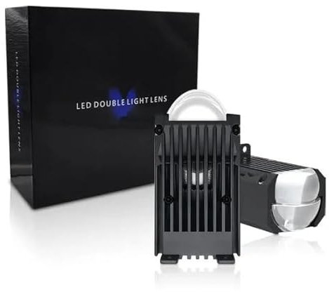 Bi-LED 2 Matrix Headlight Projector Lens Kit (12V-60V) 5500/6500K White LED lights For Cars, 4x4 and Motorbikes, 2 Lamp Set