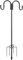 Shepherds Hook, 272 cm Adjustable Bird Feeder Pole with 5 Prongs Base, Heavy Duty Rustproof Double Shepards Hooks for Outdoor Hummingbird Feeder Stand, Solar Lights, Lanterns, Flower Basket, Black