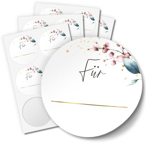 48 Geschenkaufkleber NAMEN für Hochzeit Geburtstag Danke Taufe Etiketten Gastgeschenk rund 4cm Motiv 3