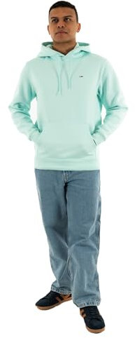 Tommy Jeans Men's TJM Reg S Flag Hoodie Dm0Dm20742 Kapuzenpullover, Green (Spring Mint), XL
